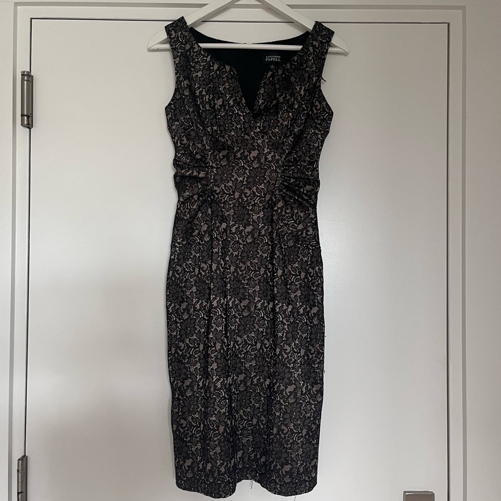 Black Lace Formal Fitting Dress